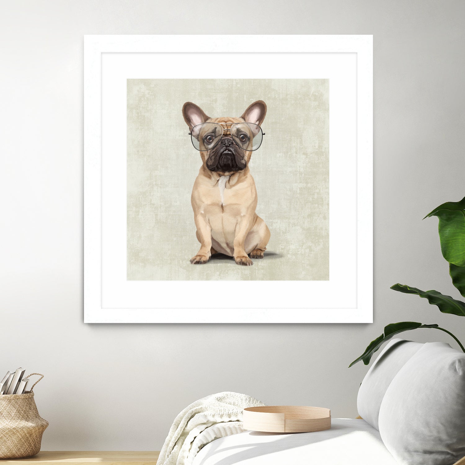 Mr French Bulldog by Roberta Jean Pharelli on GIANT ART - white digital painting