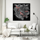 Sleeve tattoo Samurai Irezumi by Herman Wijanarko on GIANT ART - black vector illustration