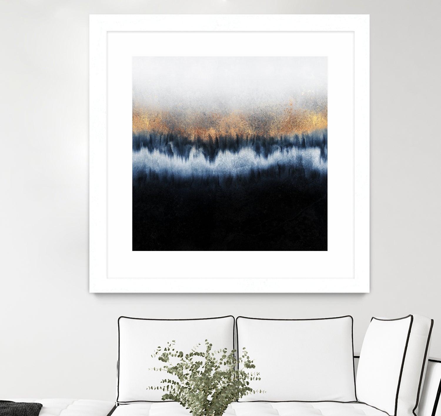 Golden Horizon by Elisabeth Fredriksson on GIANT ART - blue mixed media