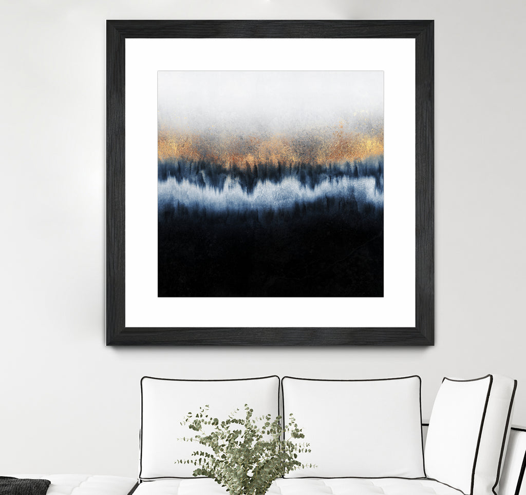 Golden Horizon by Elisabeth Fredriksson on GIANT ART - blue mixed media