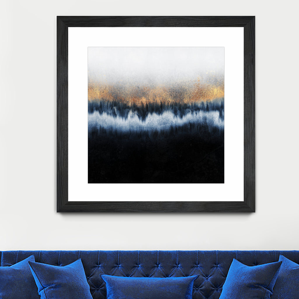 Golden Horizon by Elisabeth Fredriksson on GIANT ART - blue mixed media