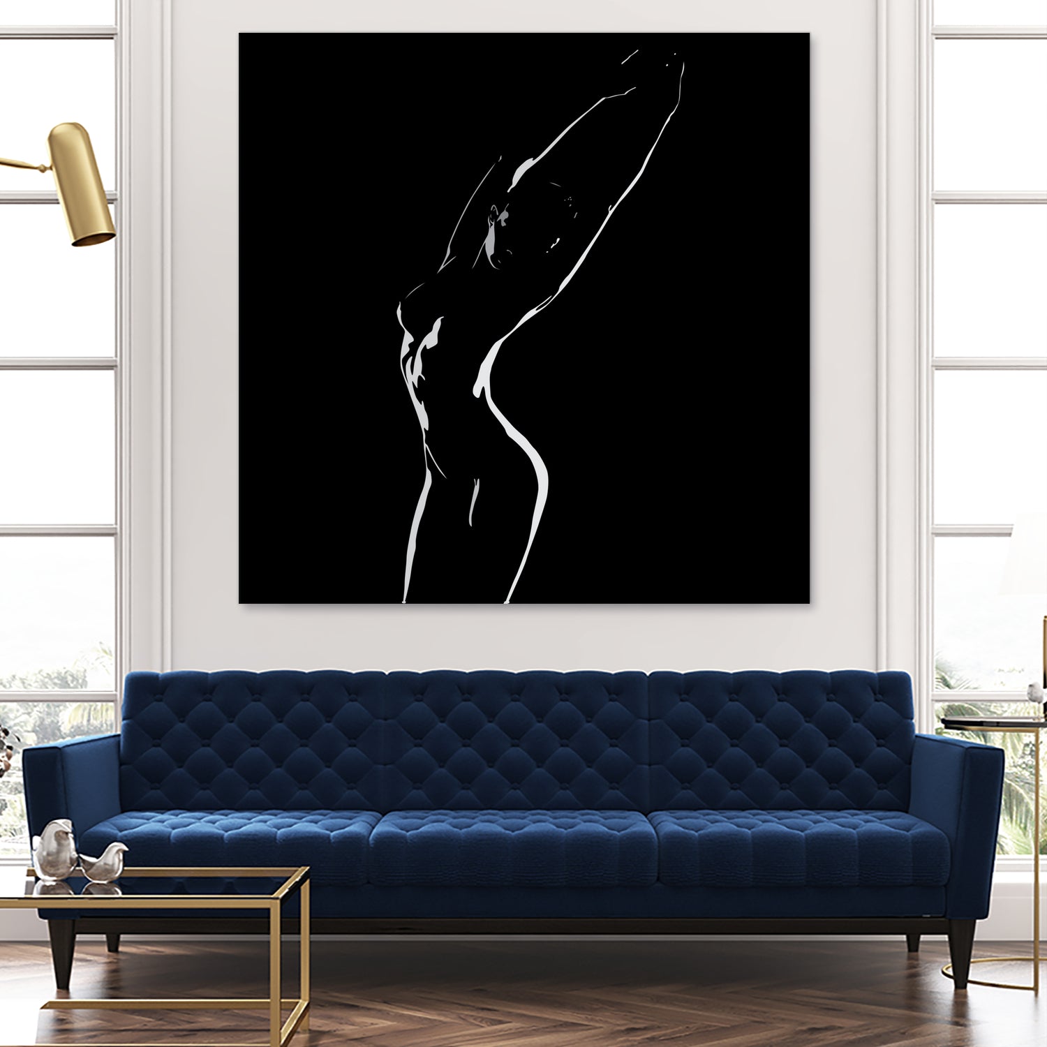 woman shadow female by Herman Wijanarko on GIANT ART - black vector illustration