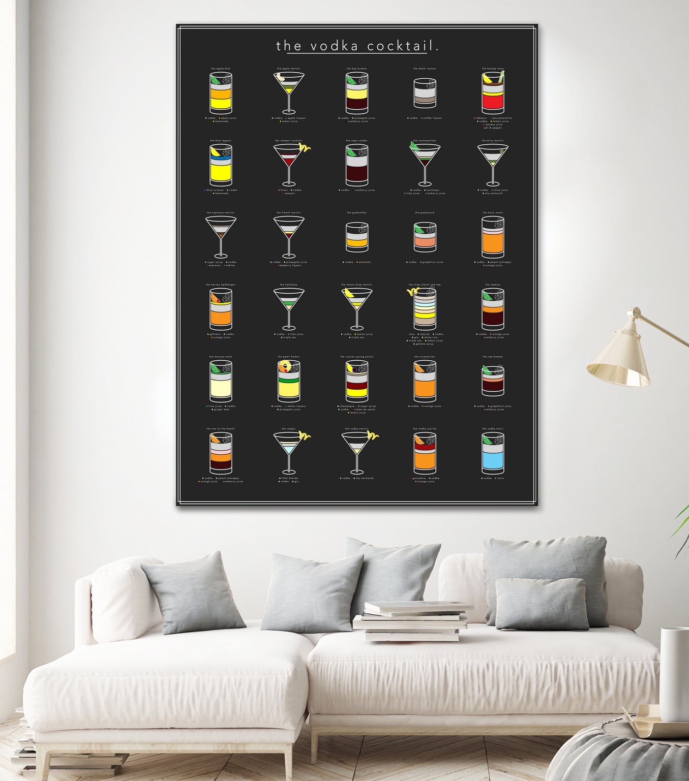 The Vodka Cocktail by Finlay McNevin on GIANT ART - black typography