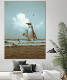 surf's up II by Soaring Anchor on GIANT ART - gray photo manipulation