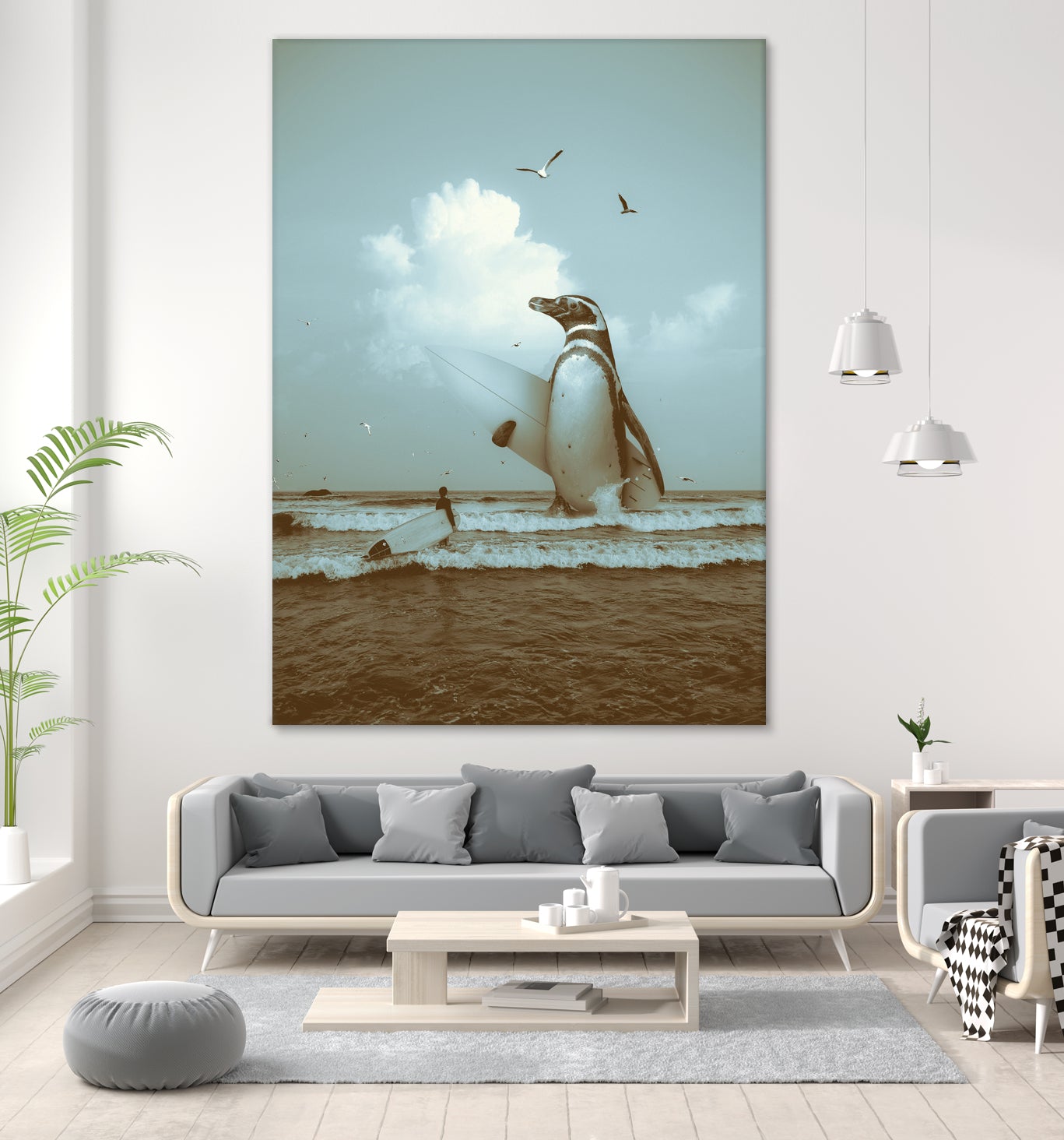 surf's up II by Soaring Anchor on GIANT ART - gray photo manipulation