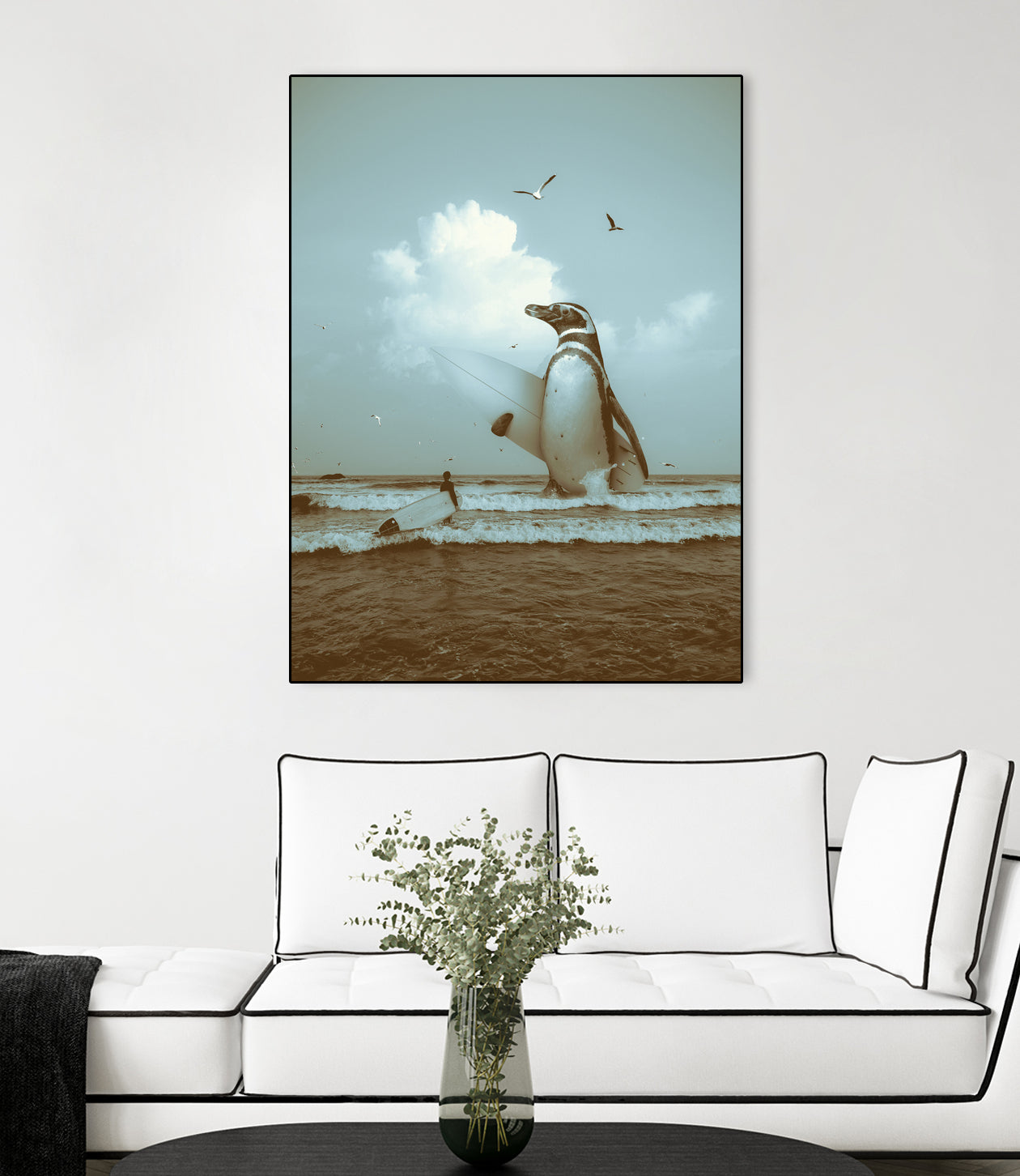 surf's up II by Soaring Anchor on GIANT ART - gray photo manipulation