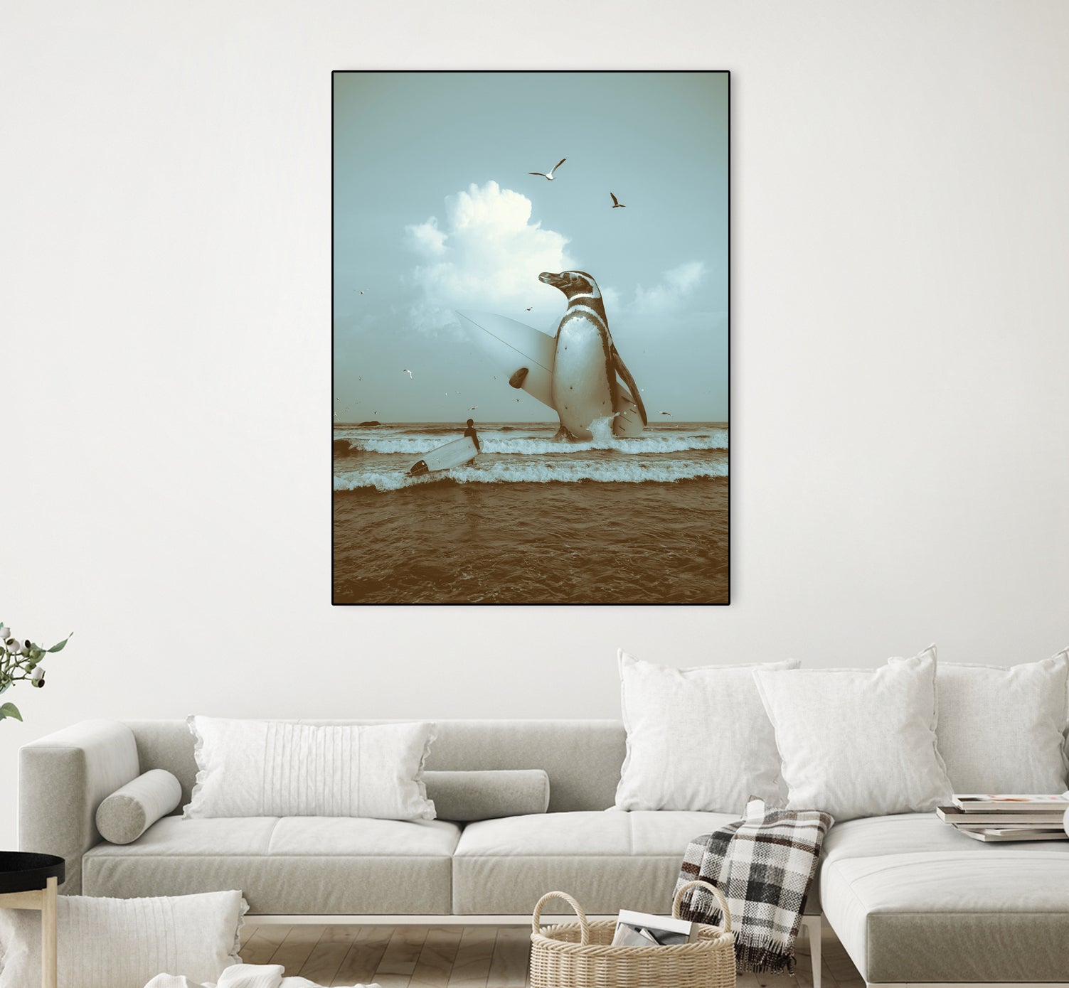 surf's up II by Soaring Anchor on GIANT ART - gray photo manipulation