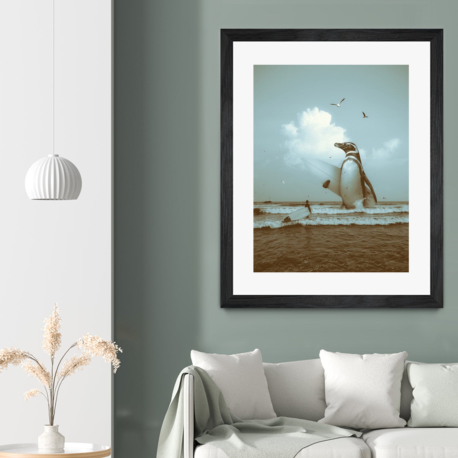 surf's up II by Soaring Anchor on GIANT ART - gray photo manipulation