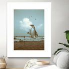 surf's up II by Soaring Anchor on GIANT ART - gray photo manipulation