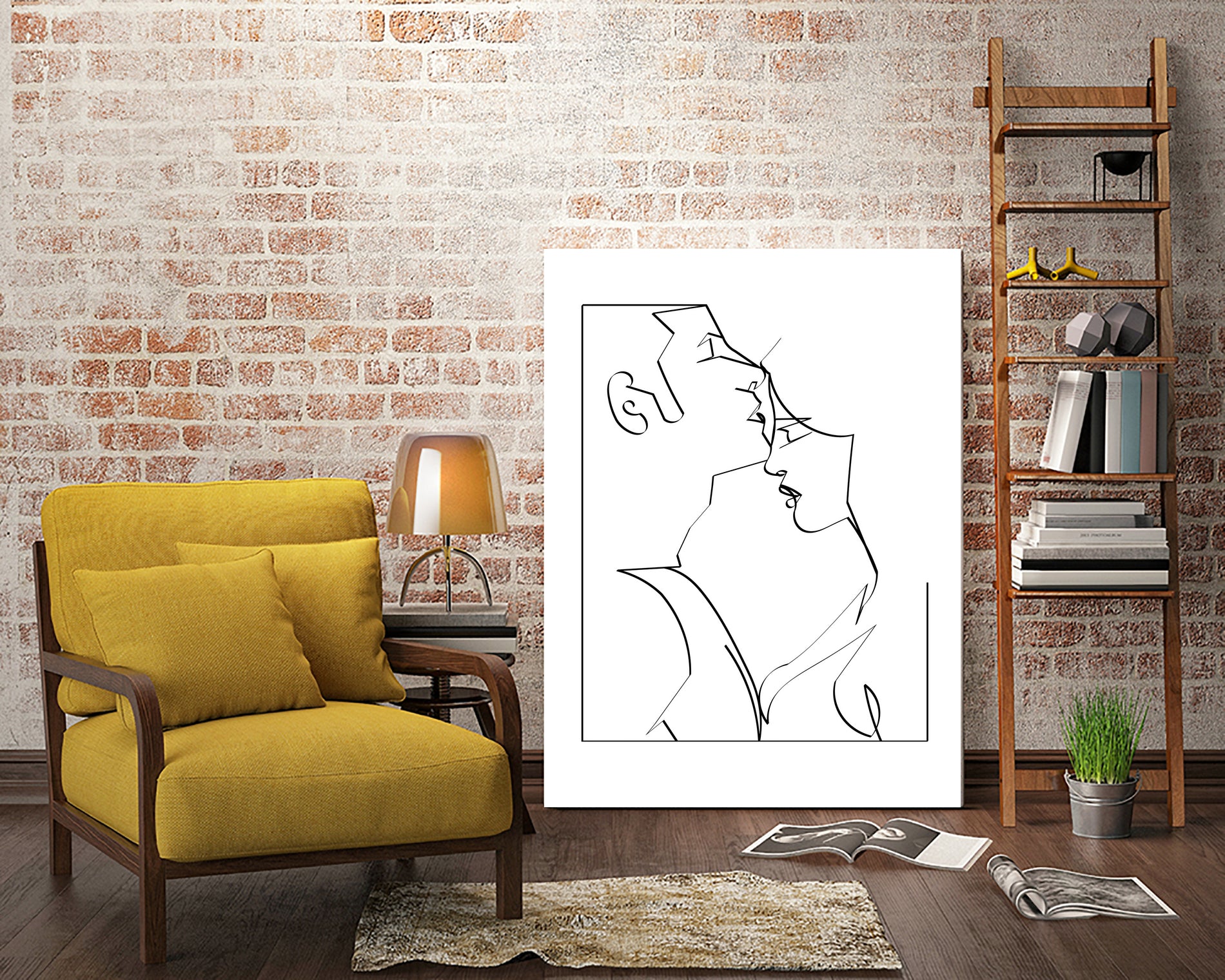 kiss her good night by Kiki Castel on GIANT ART - black digital drawing