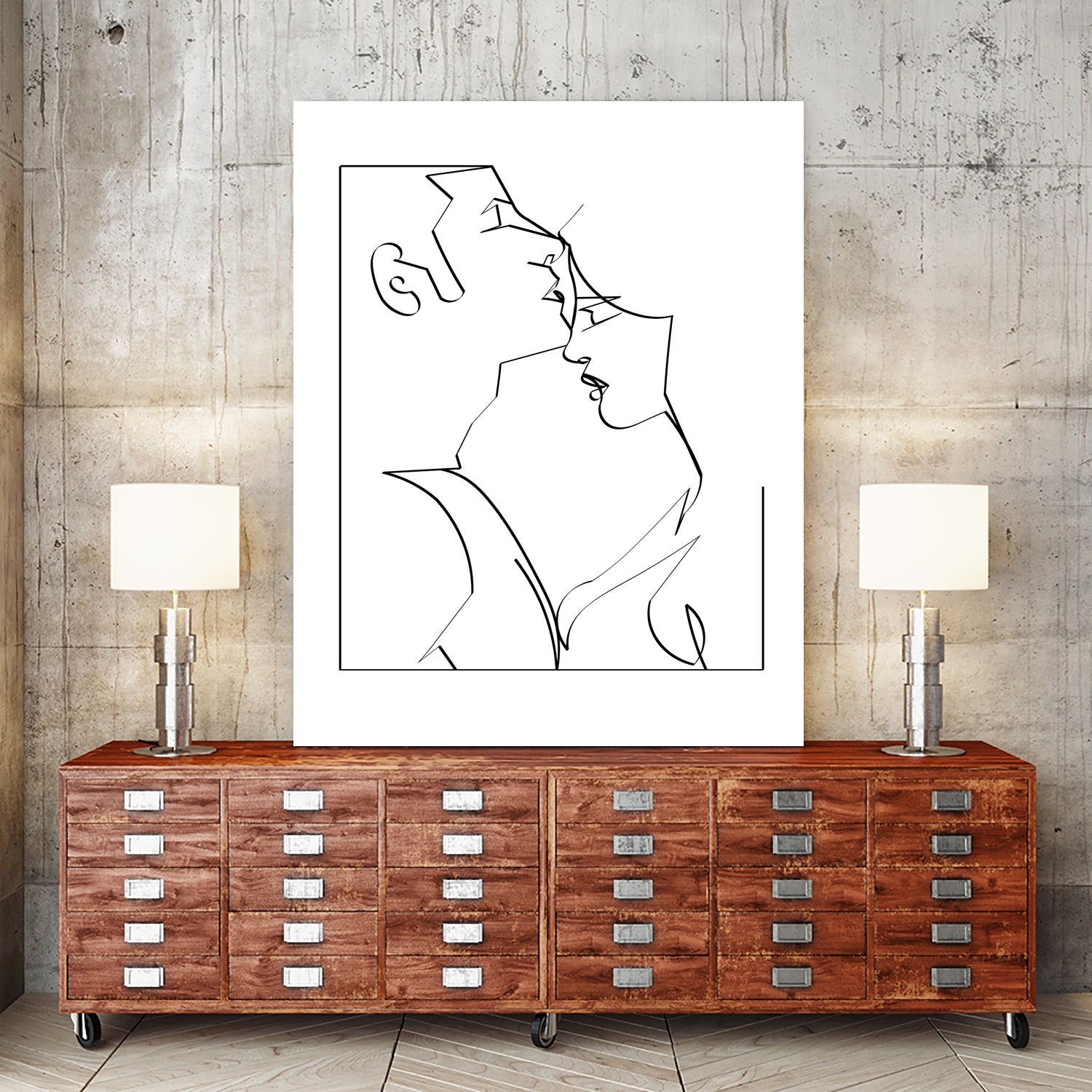 kiss her good night by Kiki Castel on GIANT ART - black digital drawing