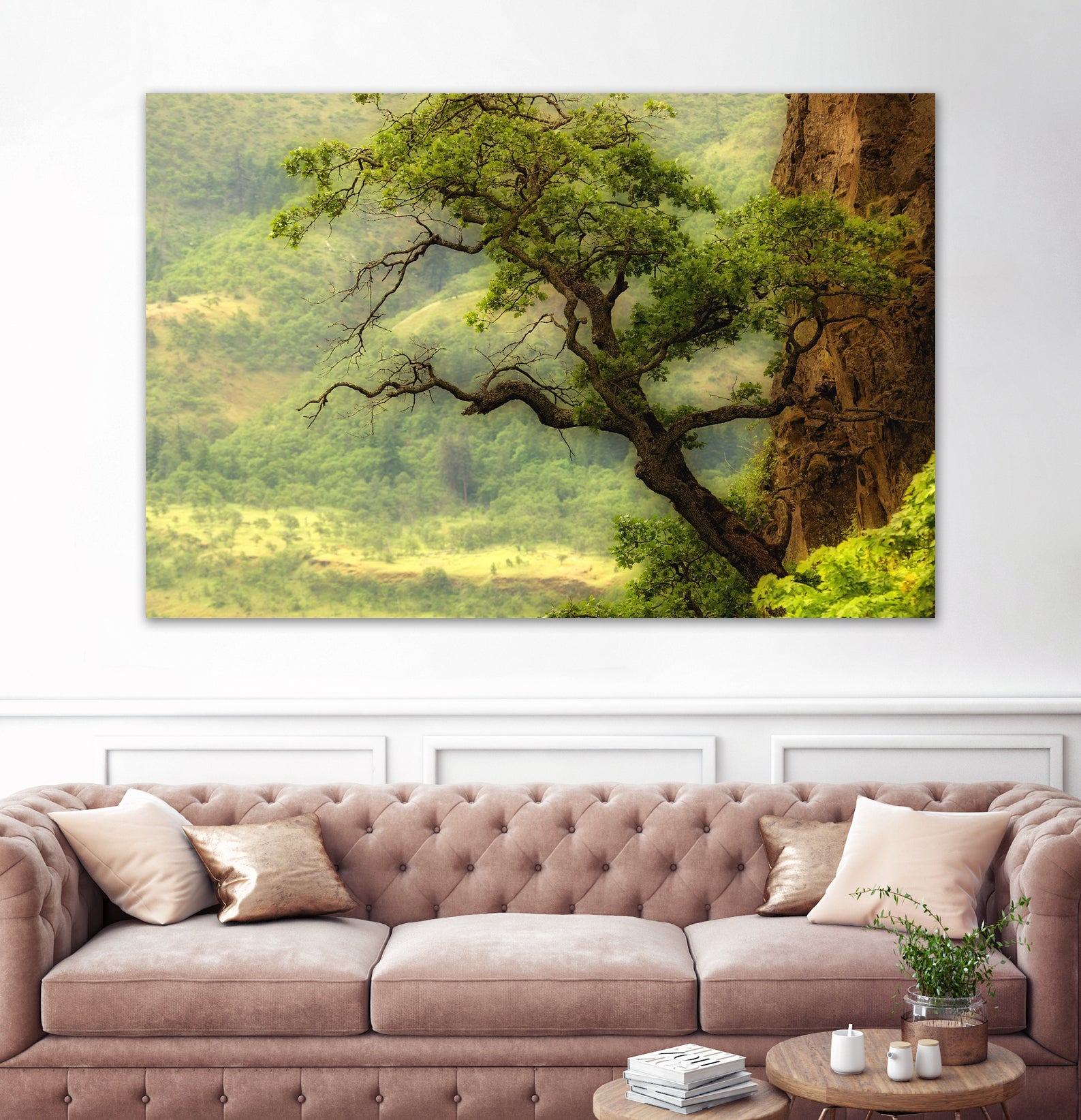 Nature mountain sunrise landscape tree by Retno Asih Mustakimah on GIANT ART - green photo manipulation