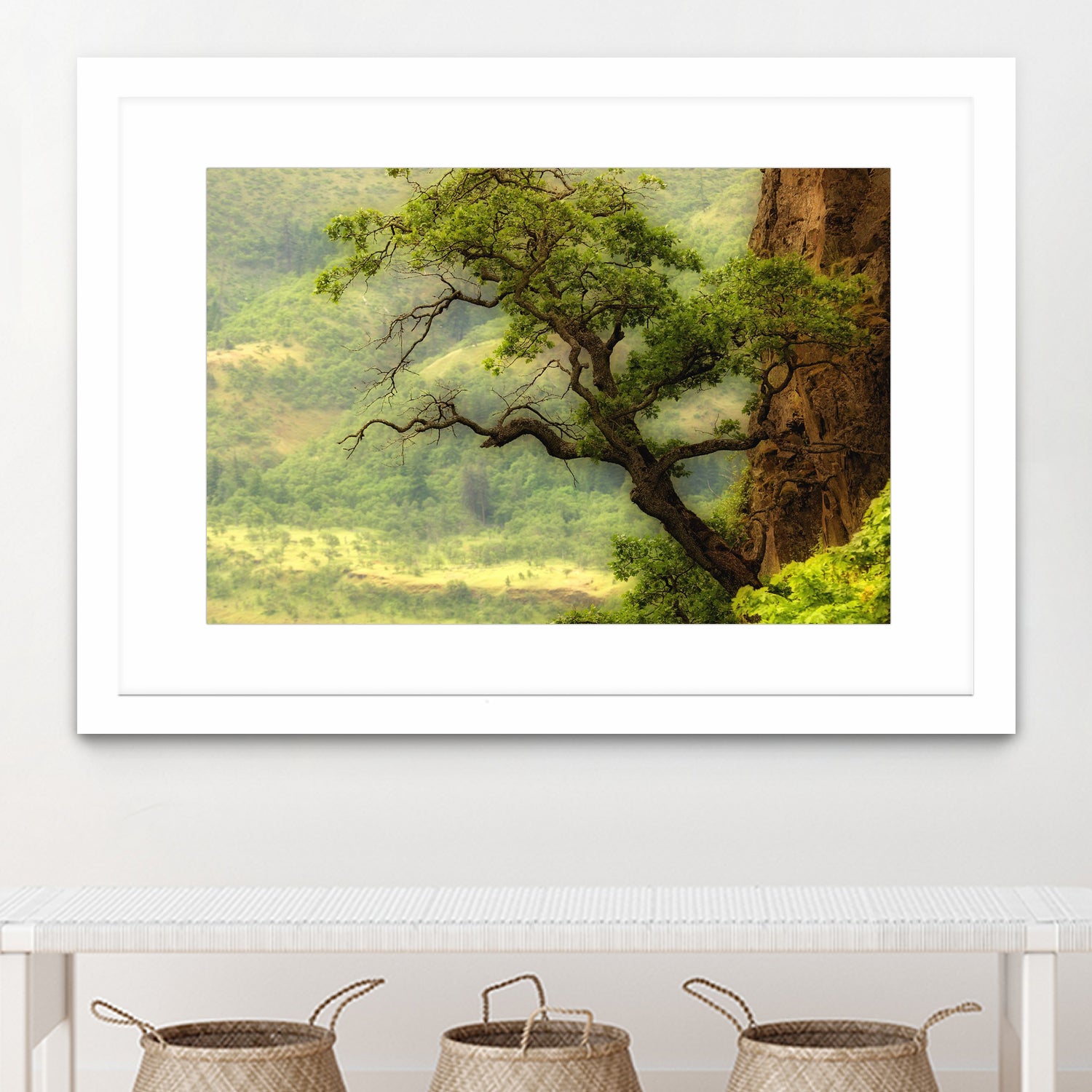 Nature mountain sunrise landscape tree by Retno Asih Mustakimah on GIANT ART - green photo manipulation