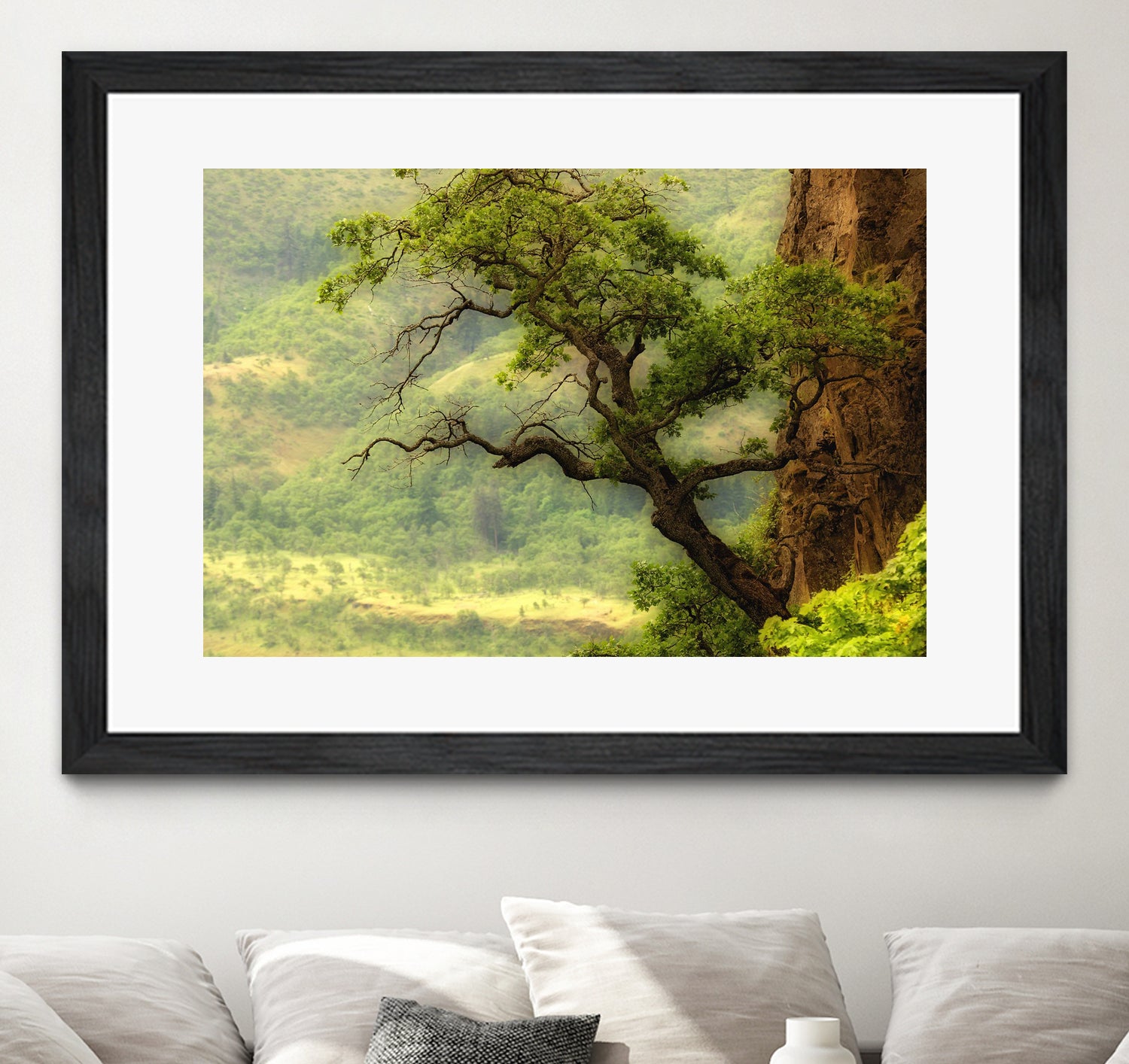 Nature mountain sunrise landscape tree by Retno Asih Mustakimah on GIANT ART - green photo manipulation