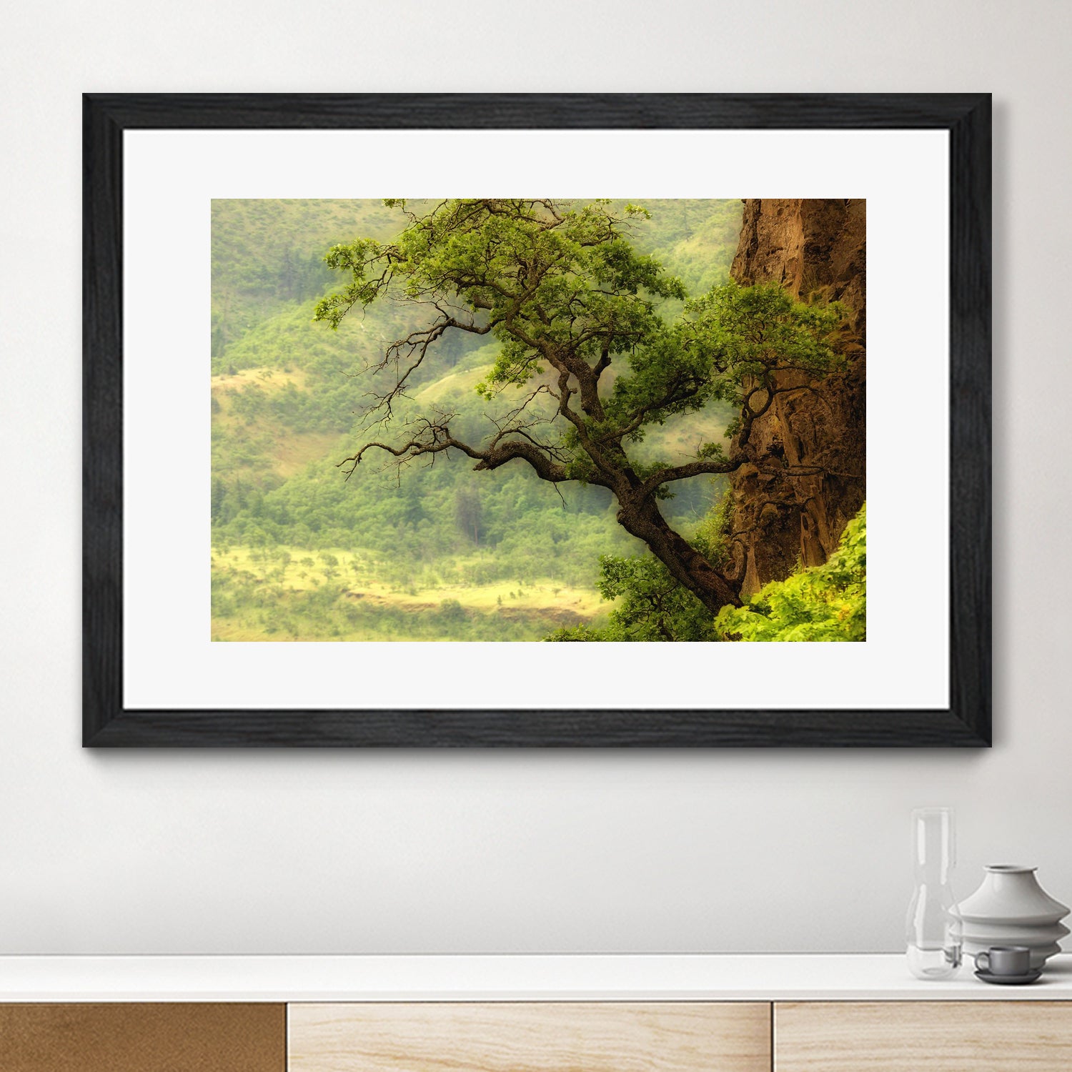 Nature mountain sunrise landscape tree by Retno Asih Mustakimah on GIANT ART - green photo manipulation