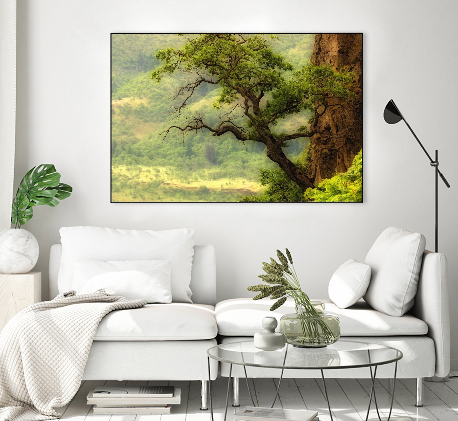 Nature mountain sunrise landscape tree by Retno Asih Mustakimah on GIANT ART - green photo manipulation