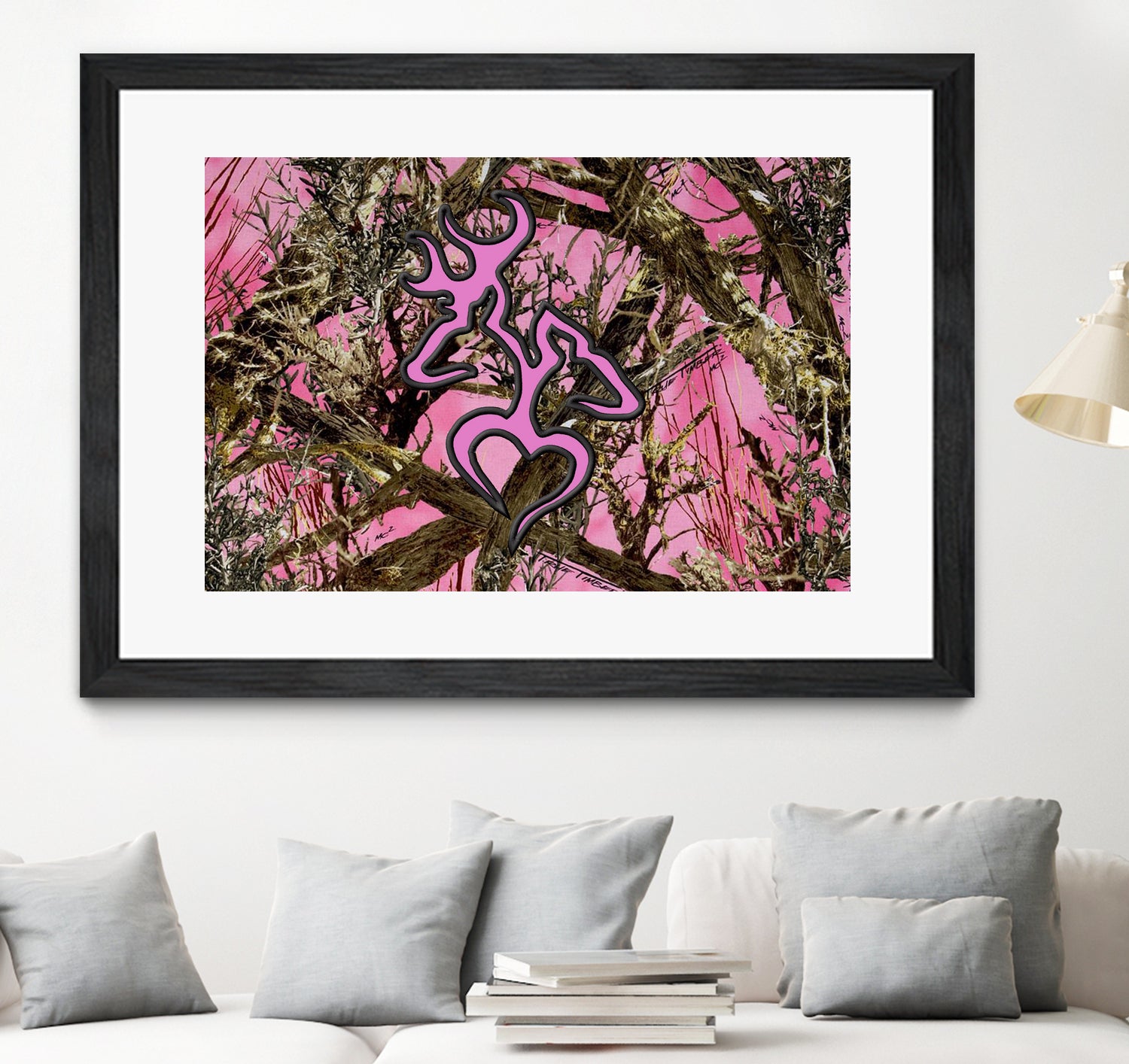 Pink browning deer glitter camo by Retno Asih Mustakimah on GIANT ART - pink vector illustration