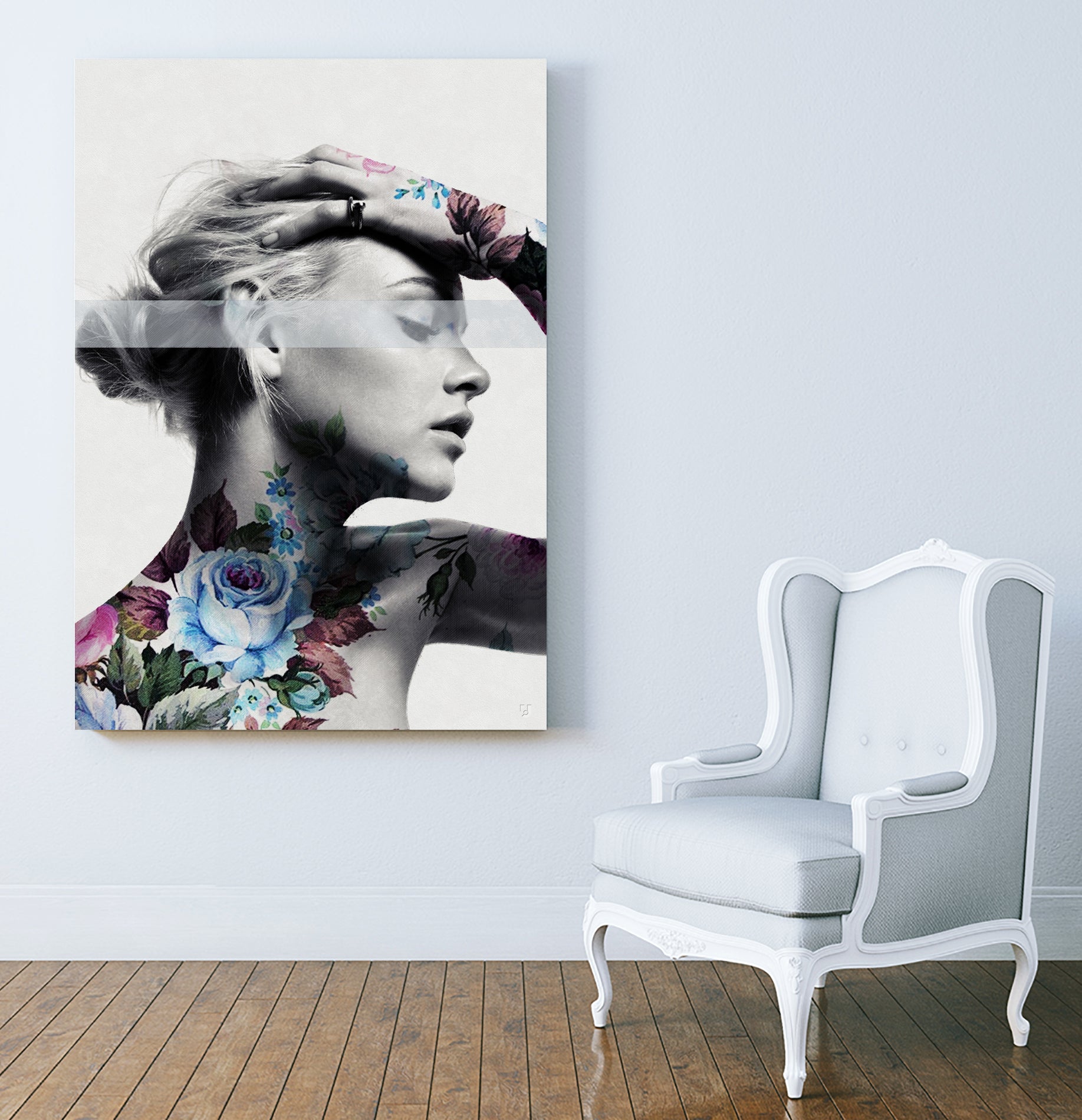 Flower beauty u02 by Menelaos Trompoukis on GIANT ART - white digital painting
