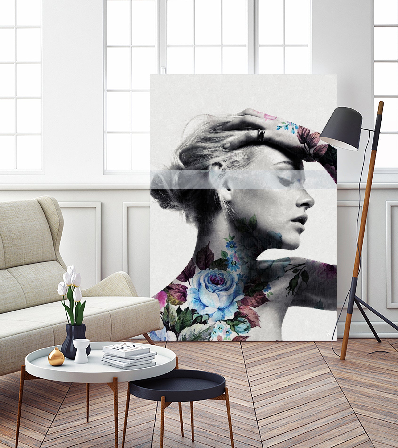 Flower beauty u02 by Menelaos Trompoukis on GIANT ART - white digital painting