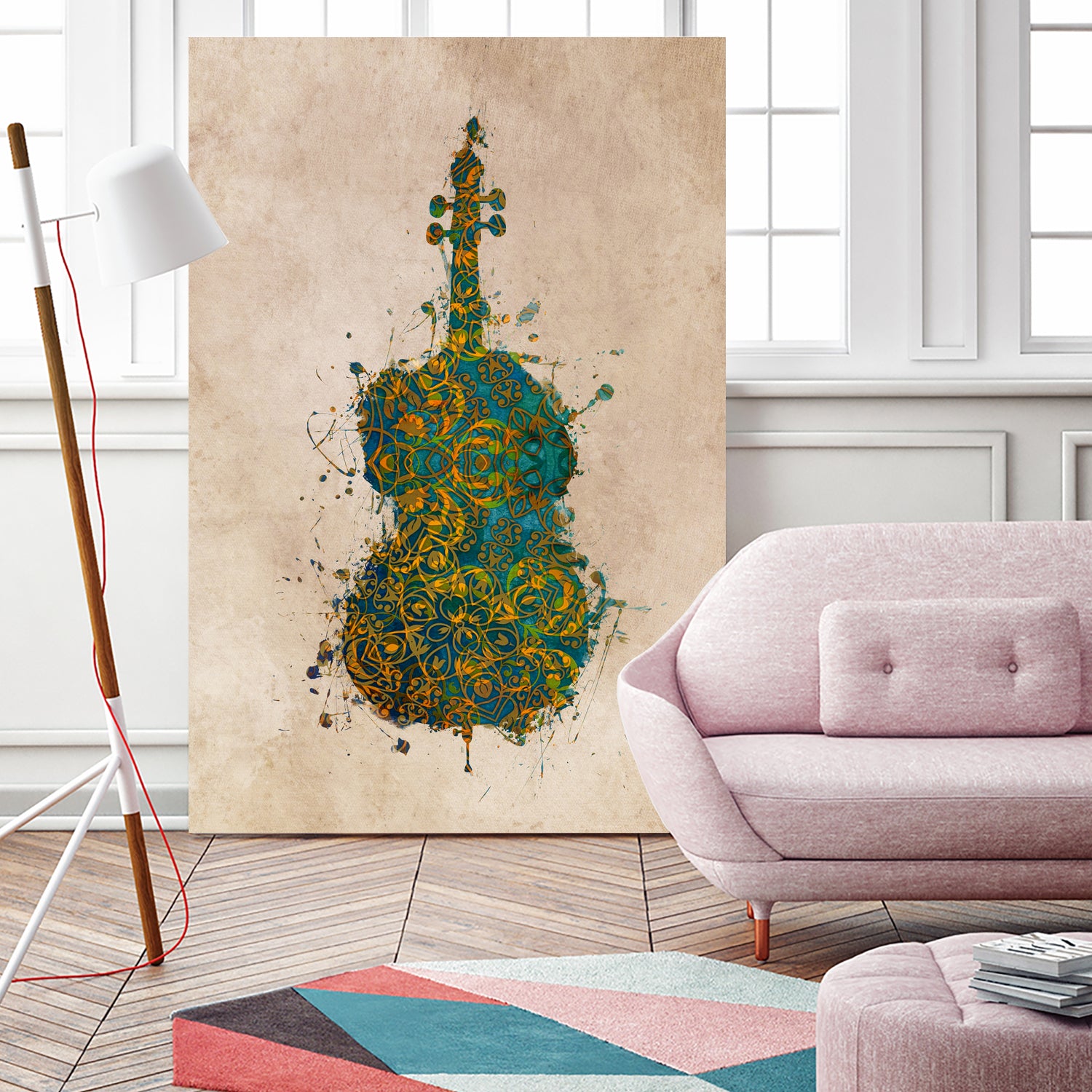 double bass 2 by Justyna Jaszke on GIANT ART - green digital painting