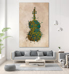 double bass 2 by Justyna Jaszke on GIANT ART - green digital painting