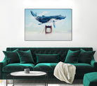 Whale Tails Golden Gate Bridge by David Loblaw on GIANT ART - blue photo manipulation