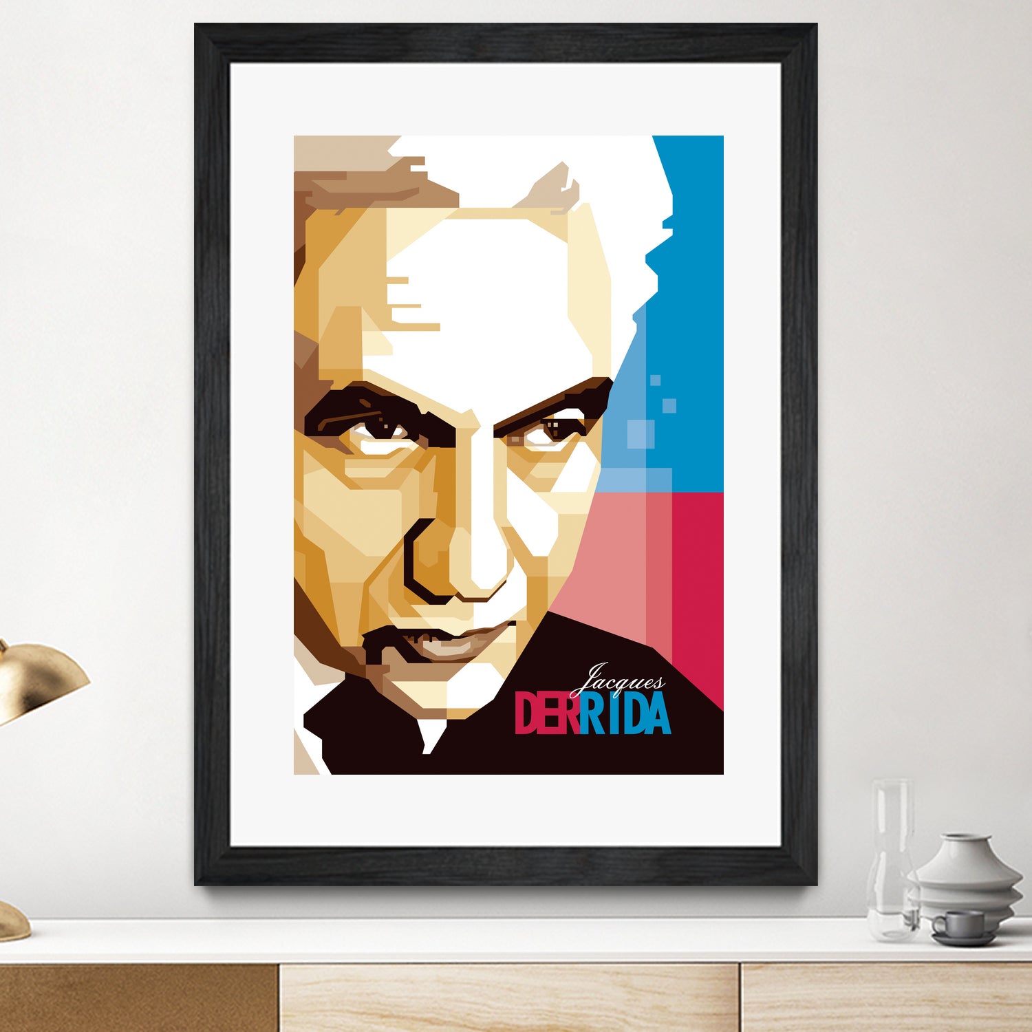 Jacques Derrida by Ahmad Taufiq on GIANT ART - brown digital drawing