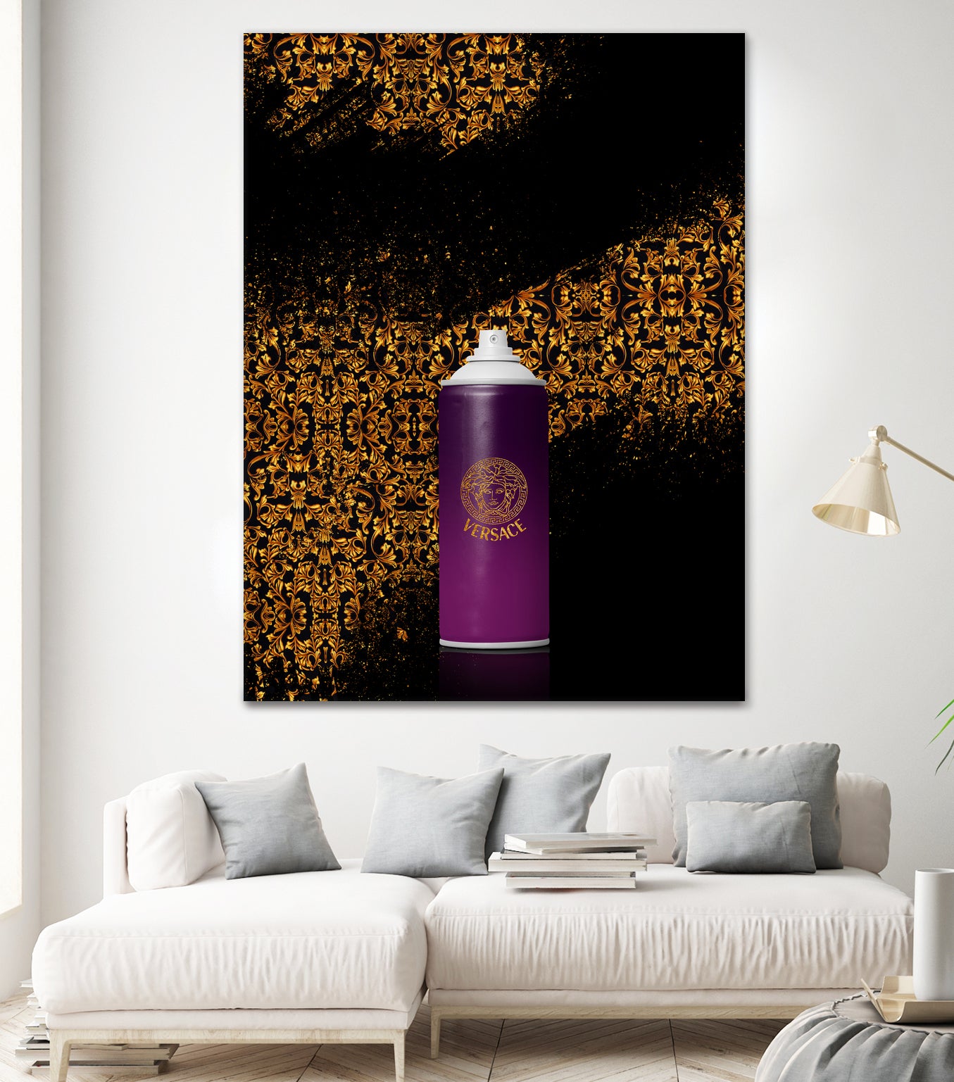 Versace Spray Paint by Alexandre Venancio on GIANT ART - black digital painting