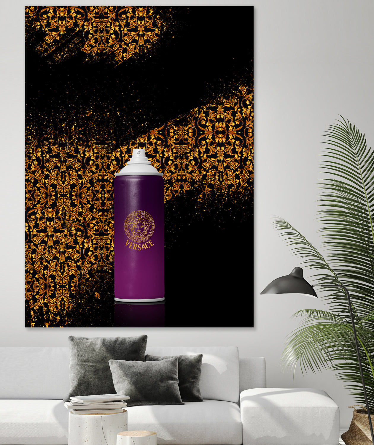 Versace Spray Paint by Alexandre Venancio on GIANT ART - black digital painting