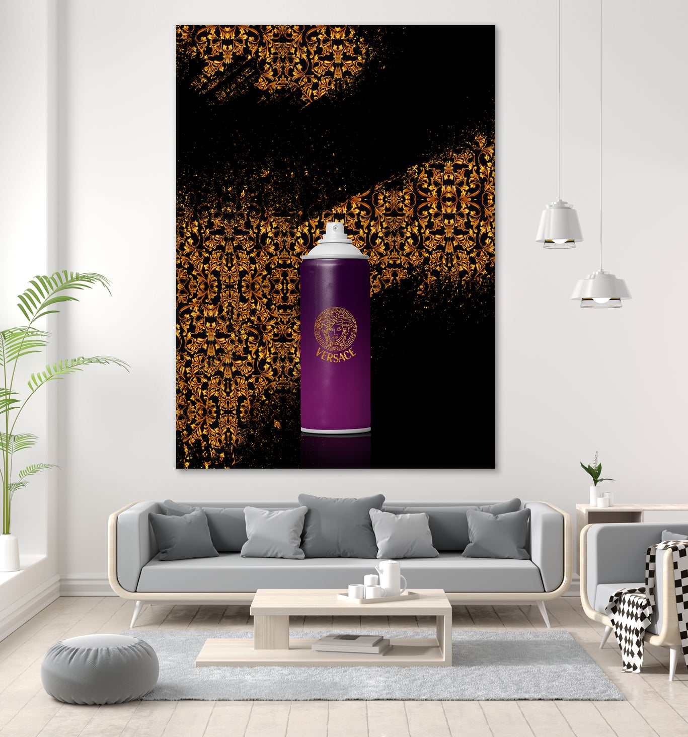 Versace Spray Paint by Alexandre Venancio on GIANT ART - black digital painting