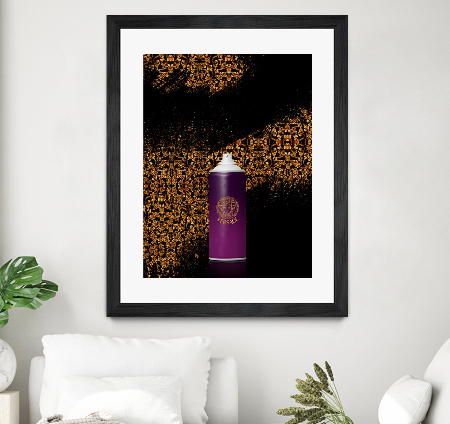 Versace Spray Paint by Alexandre Venancio on GIANT ART - black digital painting