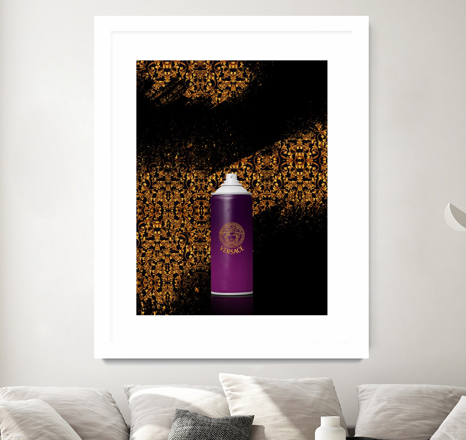 Versace Spray Paint by Alexandre Venancio on GIANT ART - black digital painting