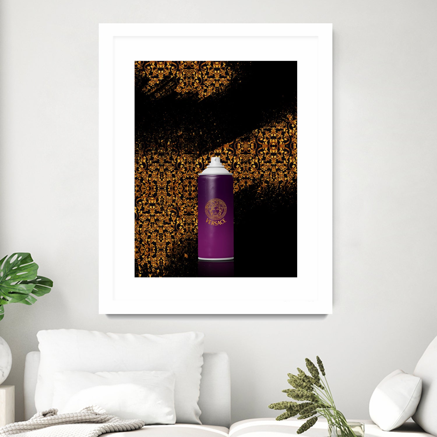 Versace Spray Paint by Alexandre Venancio on GIANT ART - black digital painting