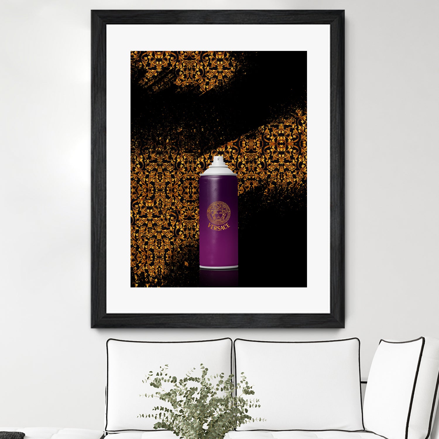 Versace Spray Paint by Alexandre Venancio on GIANT ART - black digital painting