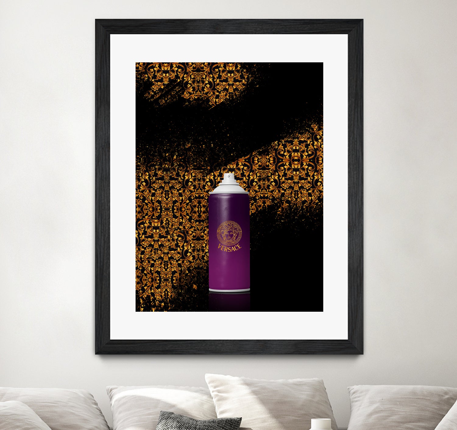 Versace Spray Paint by Alexandre Venancio on GIANT ART - black digital painting