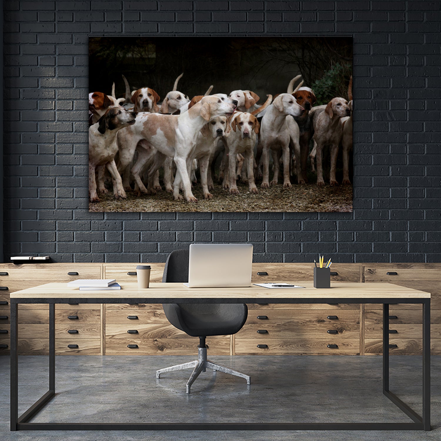 dog herd canine animal pet hounds by Retno Asih Mustakimah on GIANT ART - brown photo manipulation