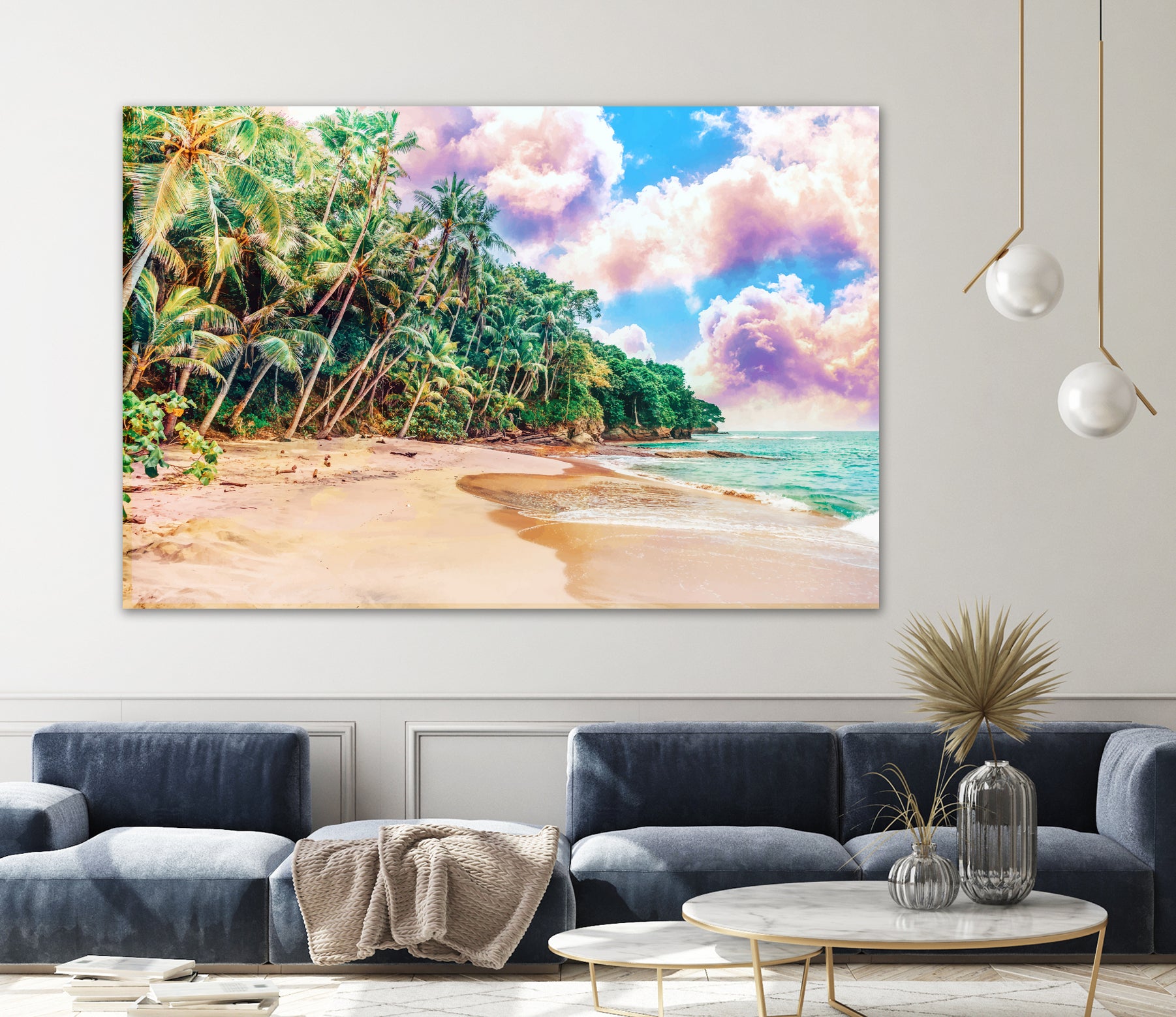 Beach Now by Uma Gokhale on GIANT ART - green photo illustration