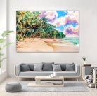 Beach Now by Uma Gokhale on GIANT ART - green photo illustration