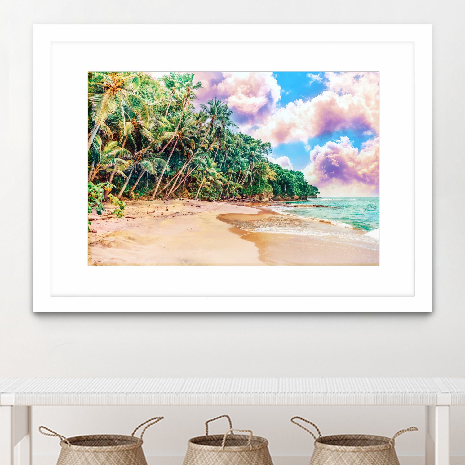 Beach Now by Uma Gokhale on GIANT ART - green photo illustration