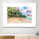 Beach Now by Uma Gokhale on GIANT ART - green photo illustration