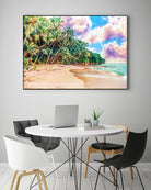 Beach Now by Uma Gokhale on GIANT ART - green photo illustration