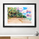 Beach Now by Uma Gokhale on GIANT ART - green photo illustration