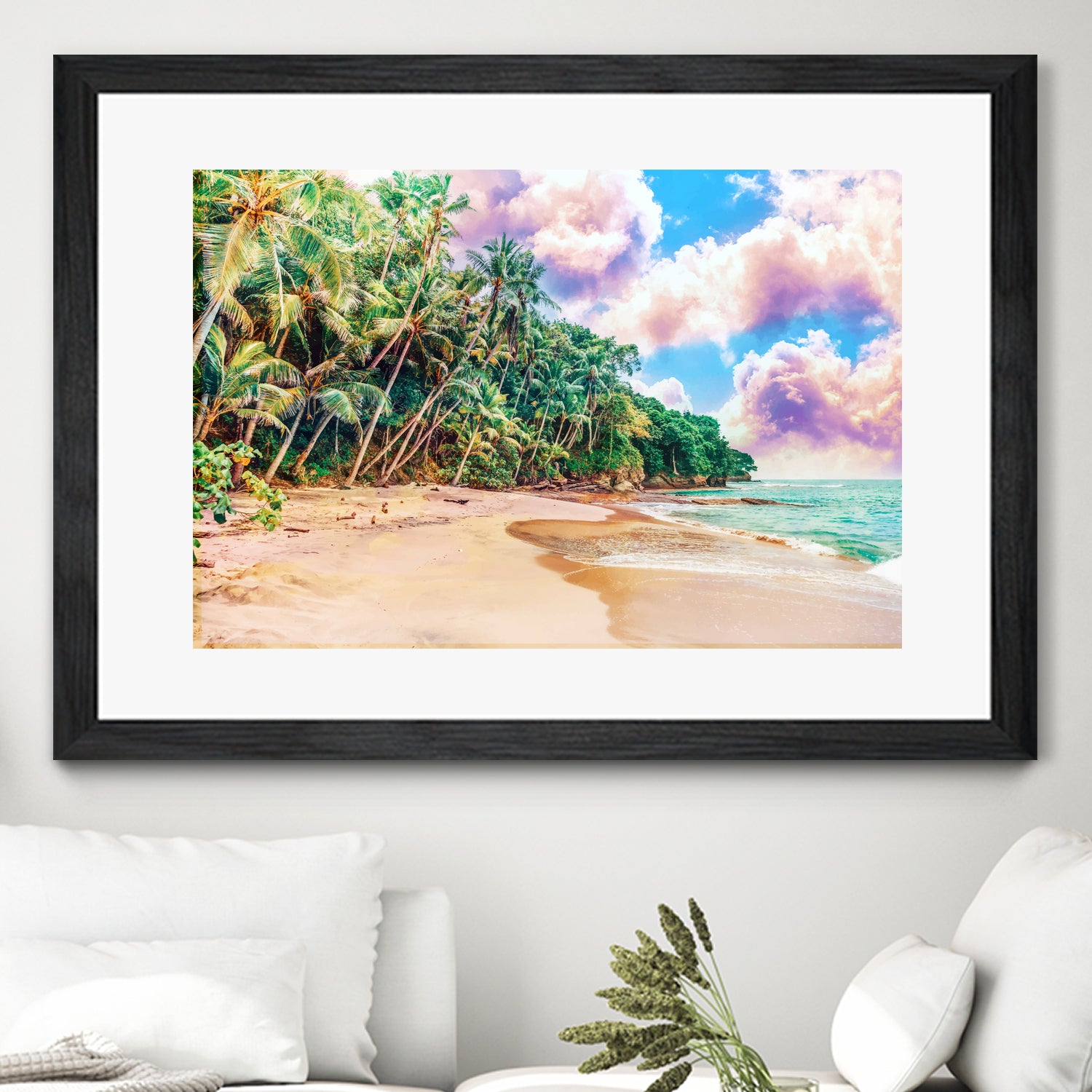 Beach Now by Uma Gokhale on GIANT ART - green photo illustration