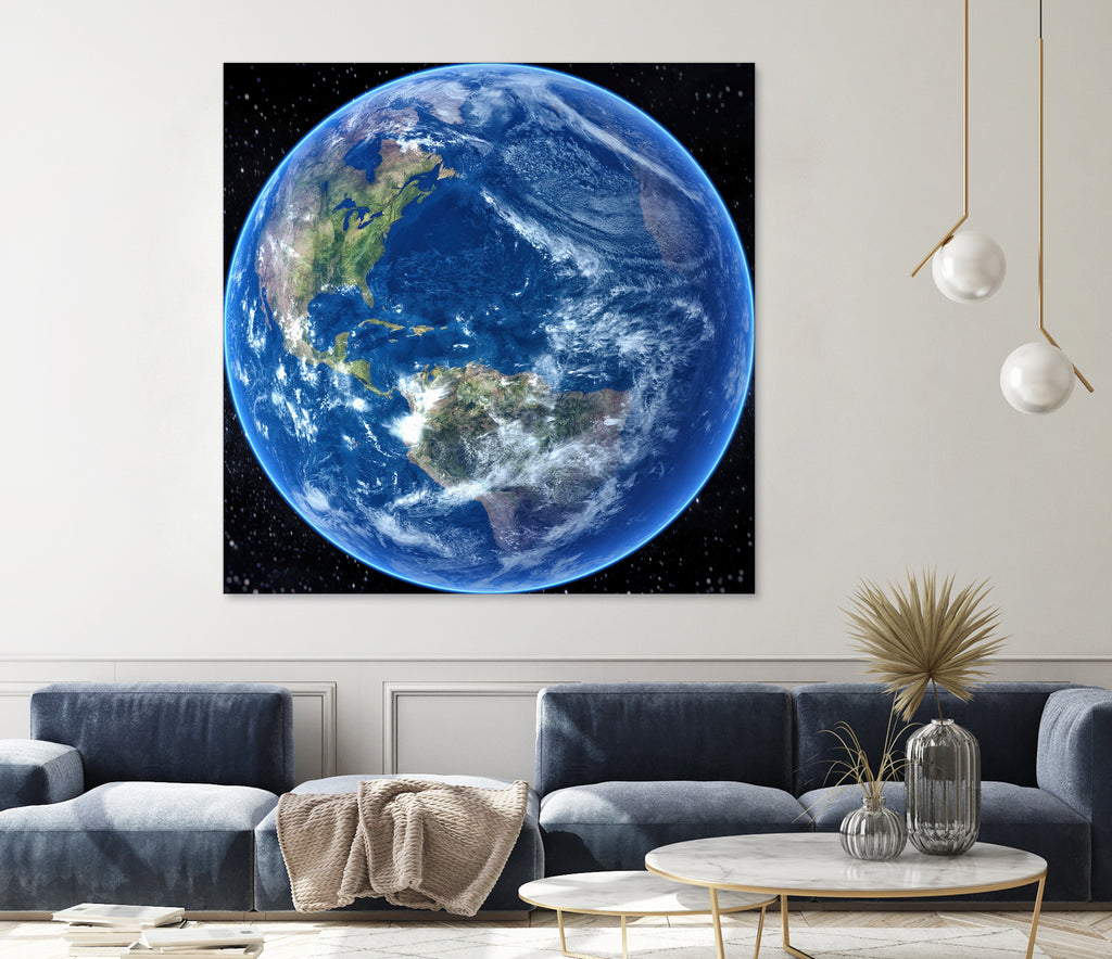 Planet Earth by Tenyo Marchev on GIANT ART - black 3d art