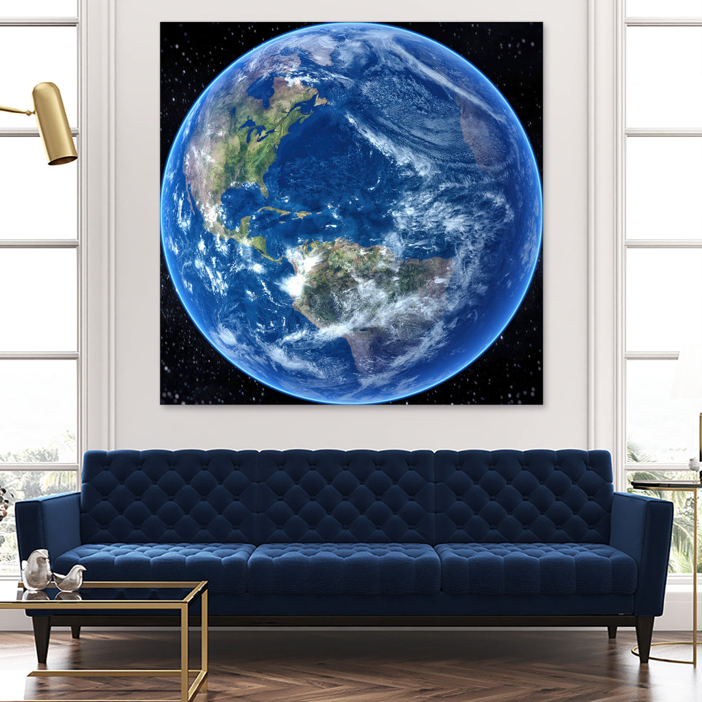 Planet Earth by Tenyo Marchev on GIANT ART - black 3d art