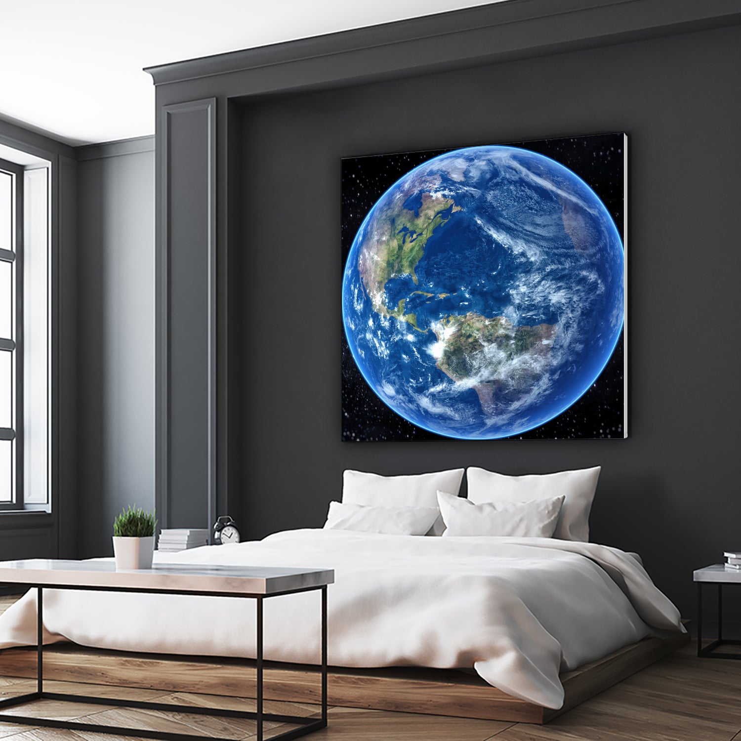 Planet Earth by Tenyo Marchev on GIANT ART - black 3d art