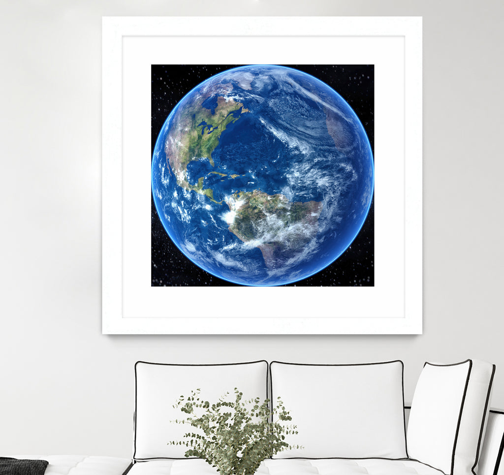 Planet Earth by Tenyo Marchev on GIANT ART - black 3d art