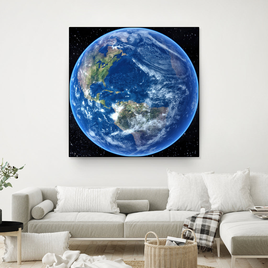 Planet Earth by Tenyo Marchev on GIANT ART - black 3d art