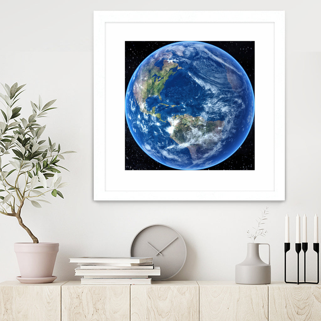 Planet Earth by Tenyo Marchev on GIANT ART - black 3d art