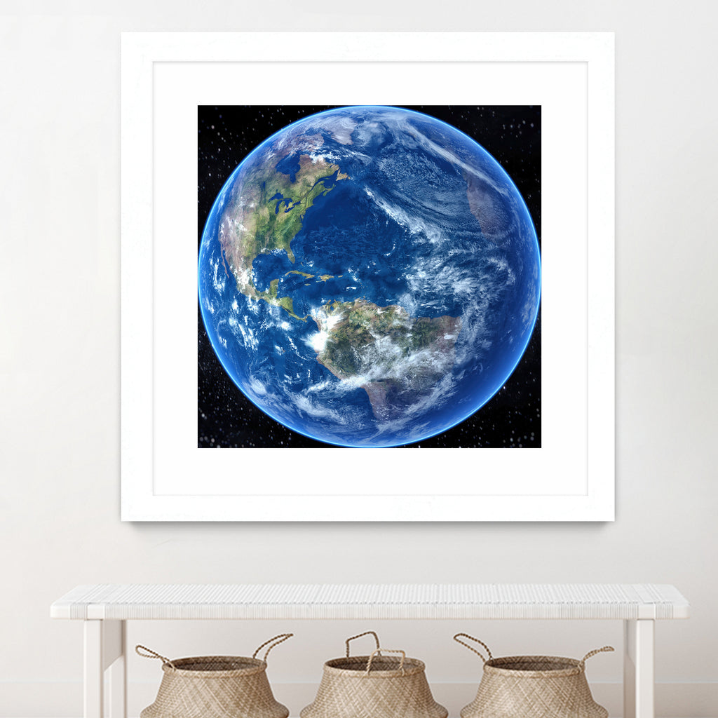 Planet Earth by Tenyo Marchev on GIANT ART - black 3d art